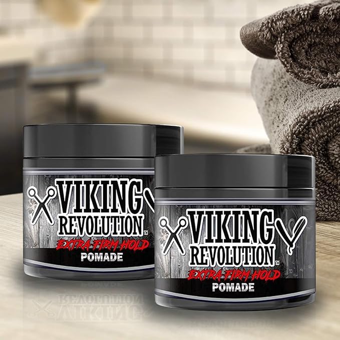 Viking Revolution Extreme Hold Pomade : présence d huile de ricin pour soins et style.