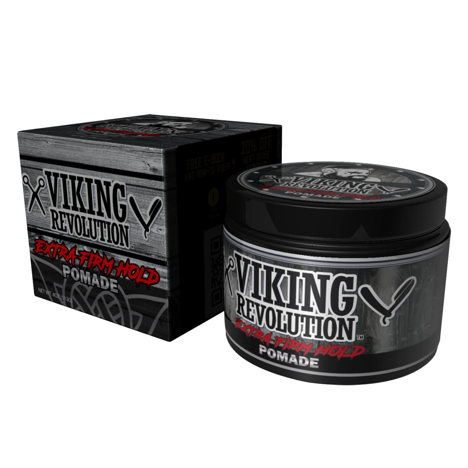 Pommade Viking Revolution Extreme Hold – coiffure masculine, finition nette