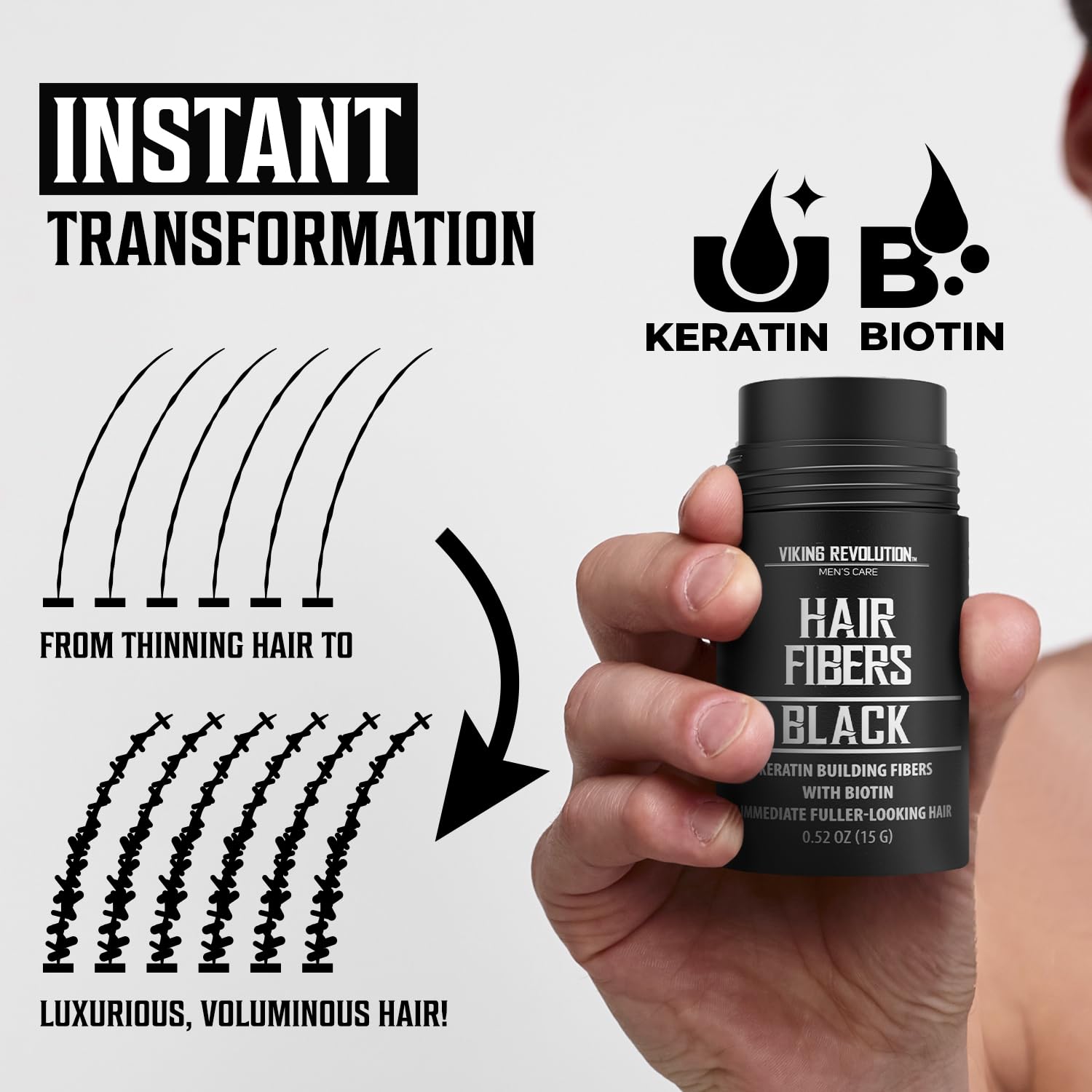 Viking Revolution fibres capillaires-noires: séchage rapide et retrait facile.