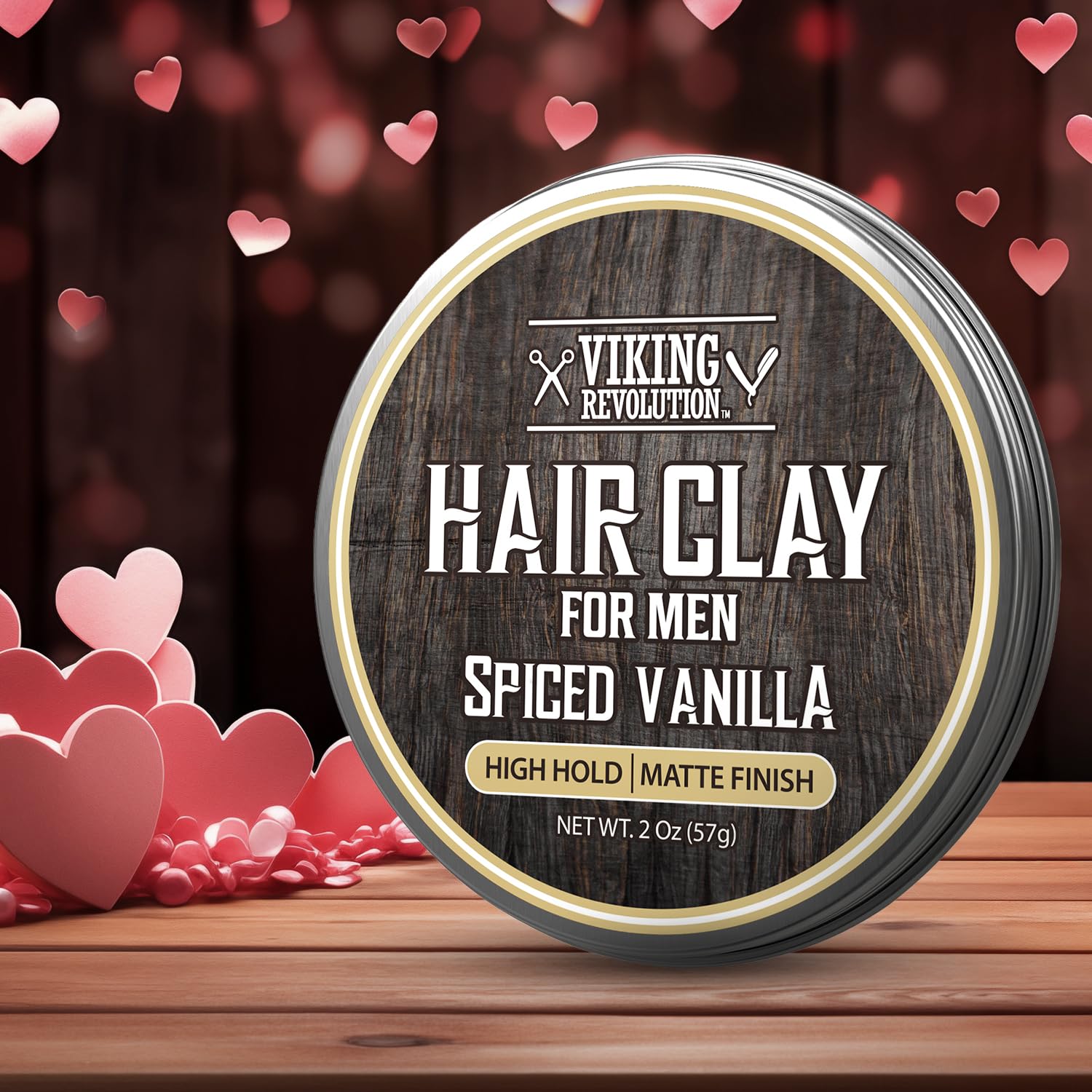 Finition mate sur la Pâte cheveux homme Viking Revolution pour un look naturel.