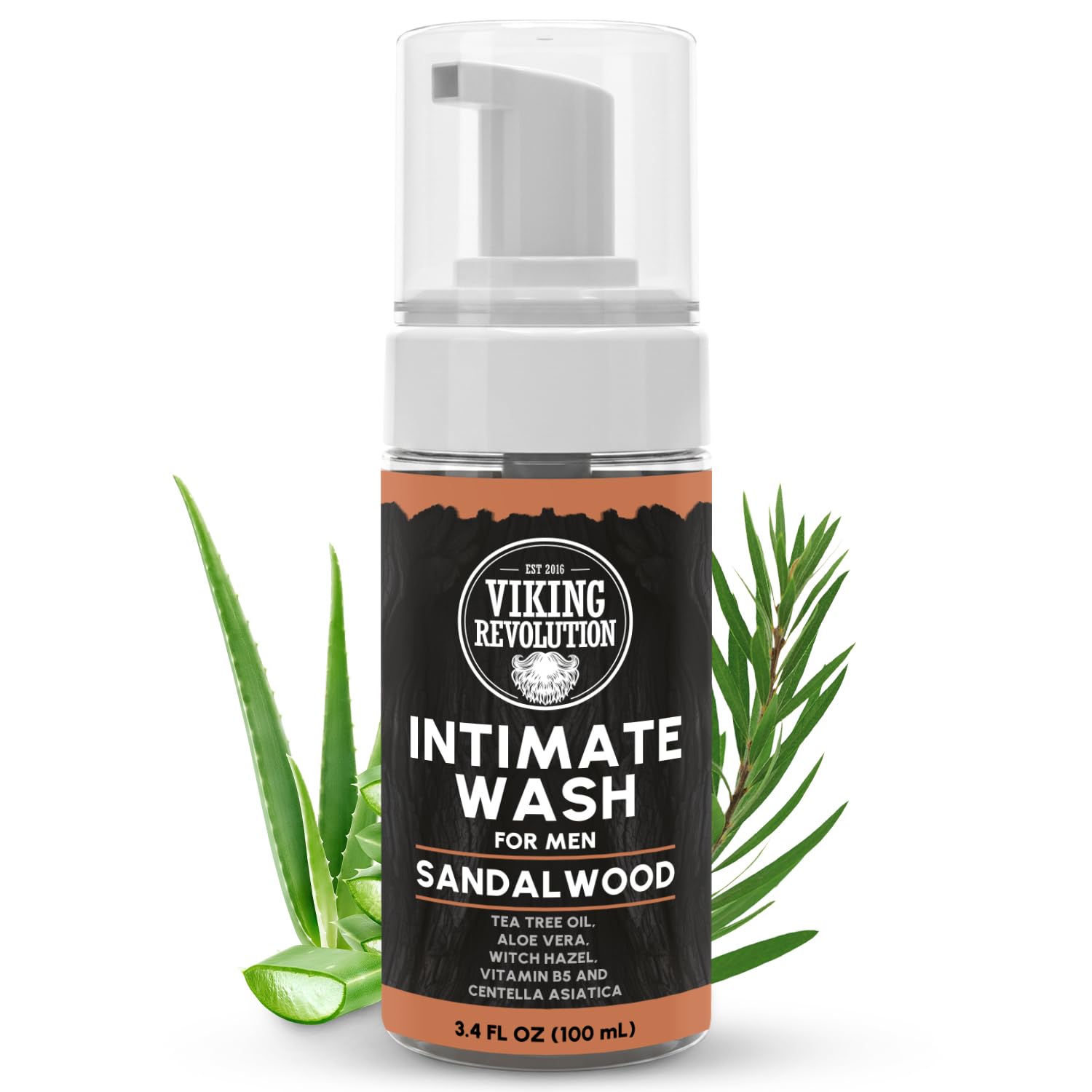 Gel douche intime Viking Revolution avec Aloe Vera offrant douceur et propreté.