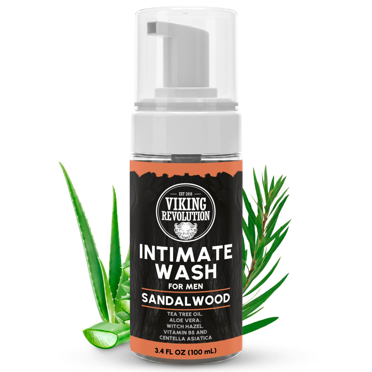 Gel douche intime Viking Revolution avec Aloe Vera offrant douceur et propreté.