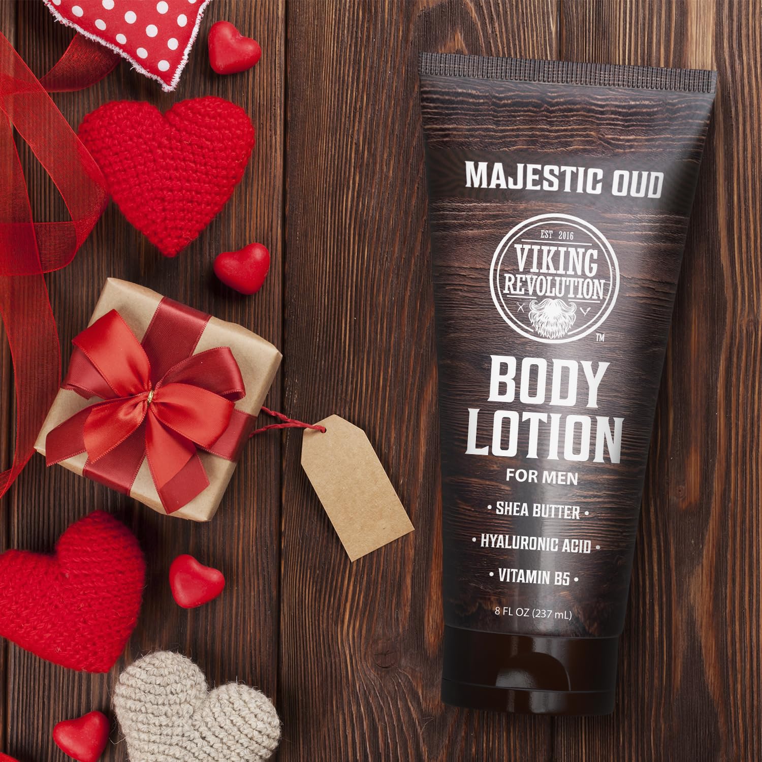 Lotion pour homme Viking Revolution, absorption rapide, peau douce après application.