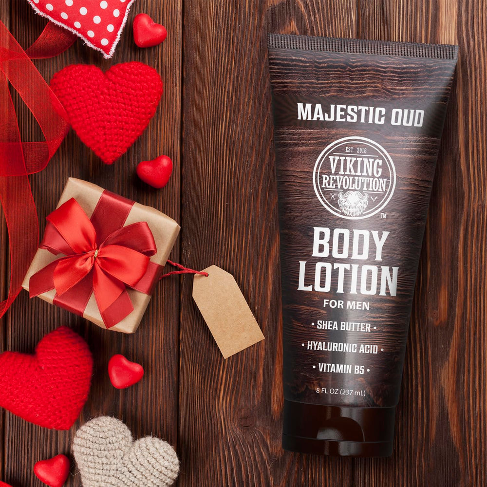 Lotion pour homme Viking Revolution, absorption rapide, peau douce après application.