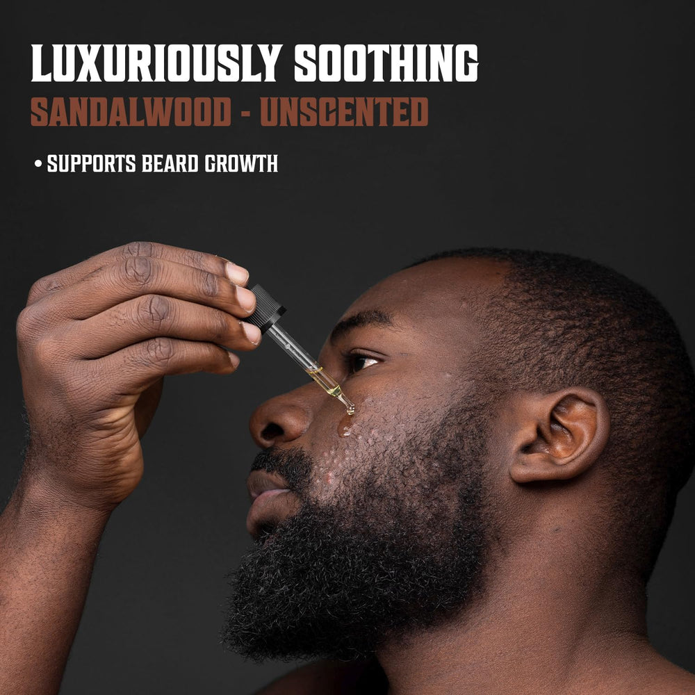 Huile barbe Viking Revolution application douce massage barbe disciplinée
