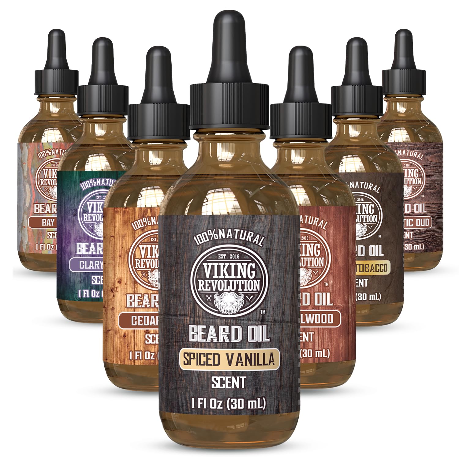 Viking Revolution huile barbe bouteille: soin nourrissant et parfum durable.