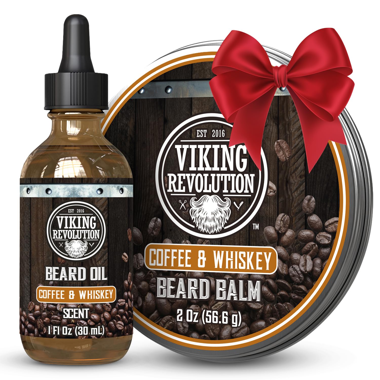 Viking Revolution huile-barbe Café et Whisky, nourrit la peau et adoucit les poils