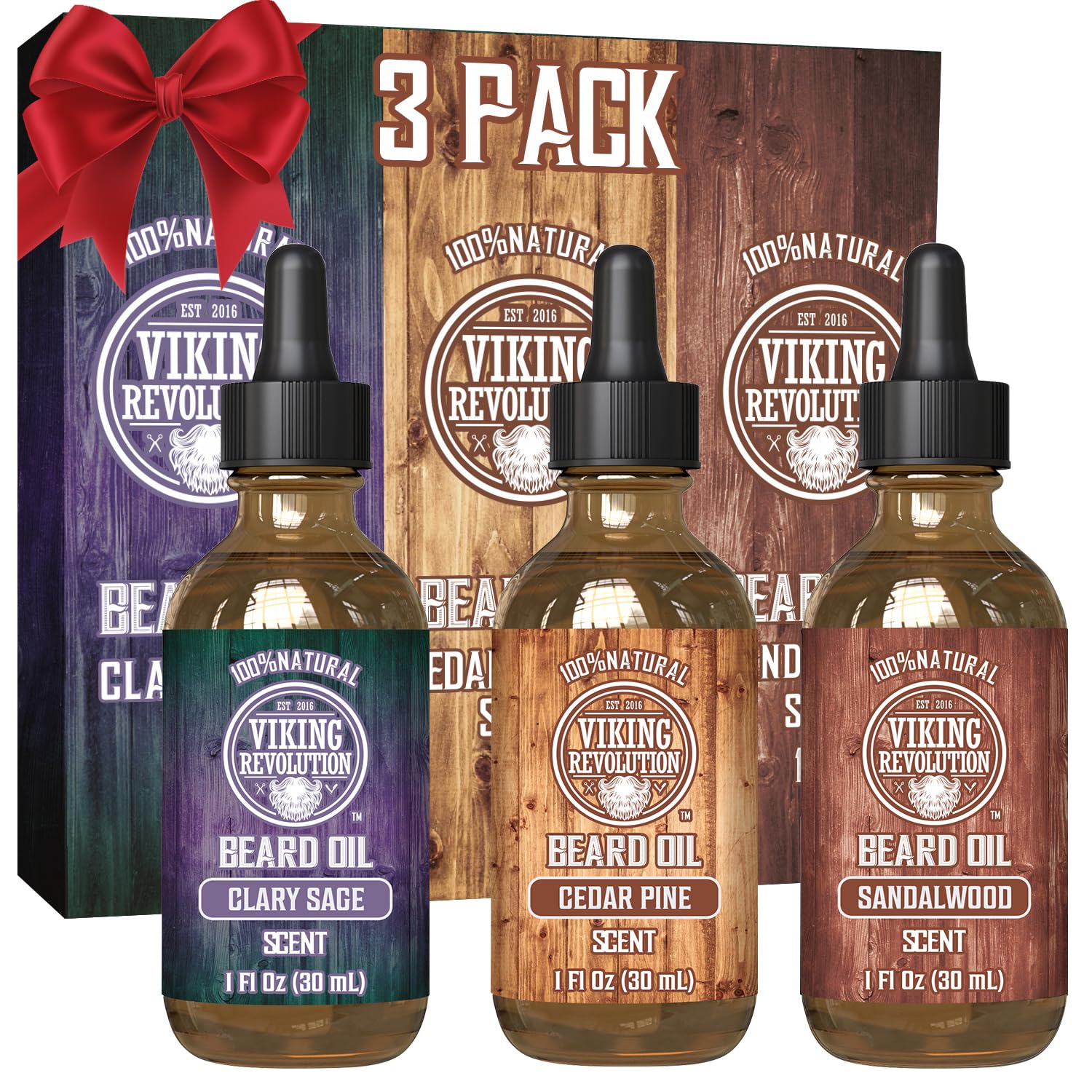 Huile barbe Viking Revolution au santal, pour nourrir et adoucir la barbe.