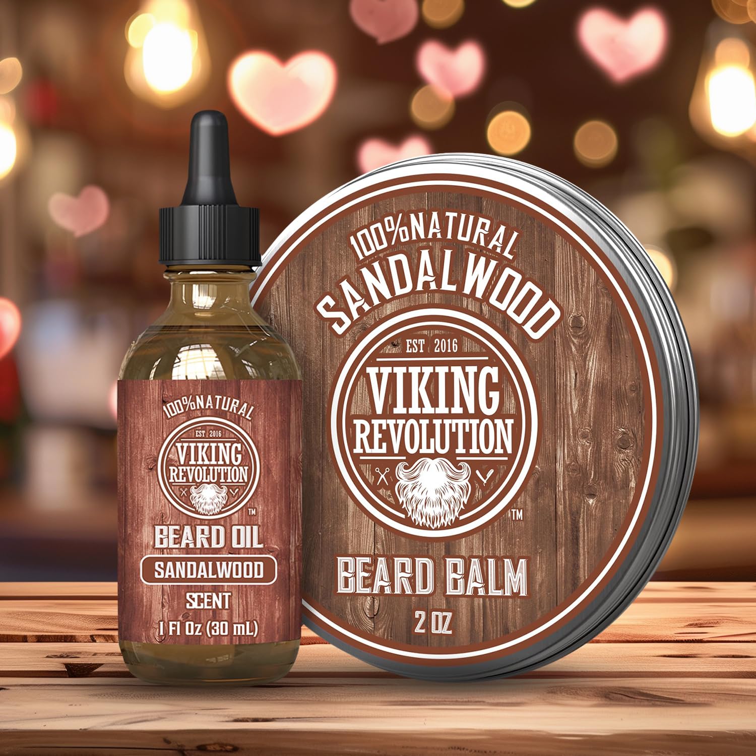 Huile barbe Viking Revolution santal, parfum boisé pour hydrater la peau.