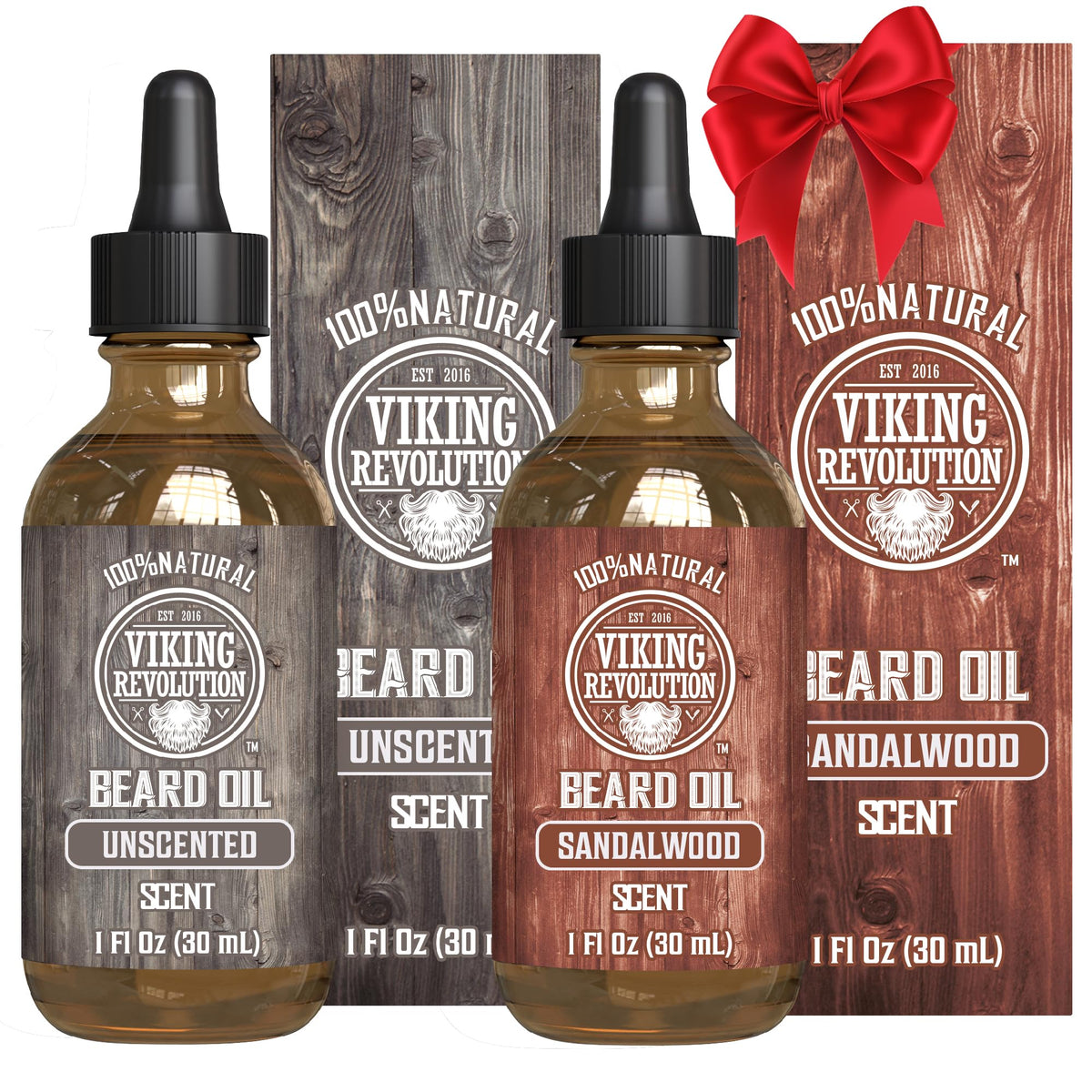 Huile barbe Viking Revolution Santal non parfumee bouteille douceur et brillance naturelles