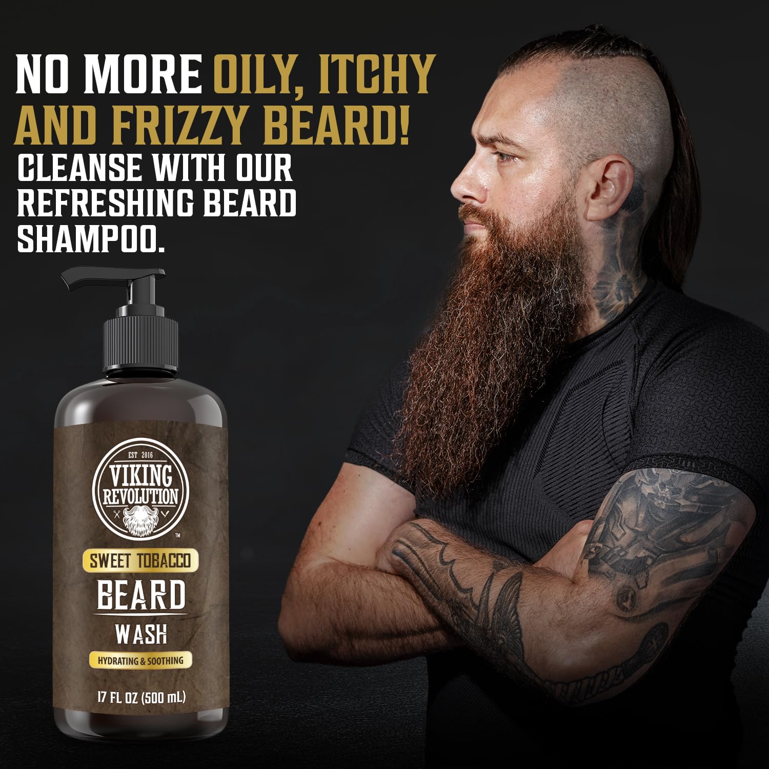 Viking Revolution Huile Barbe, hydratation profonde et brillance naturelle.