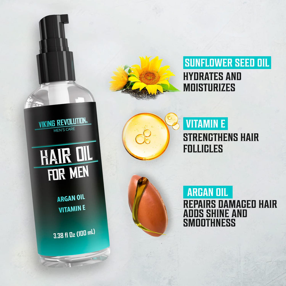 Viking Revolution Huile cheveux – 50 ml pour nourrir et lisser les longueurs.