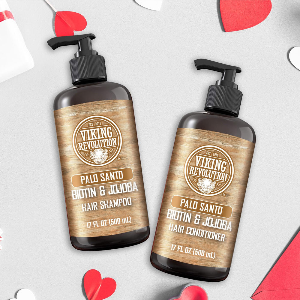 Huile jojoba associée Palo Santo pour nourrir les cheveux en profondeur avec Viking Revolution.