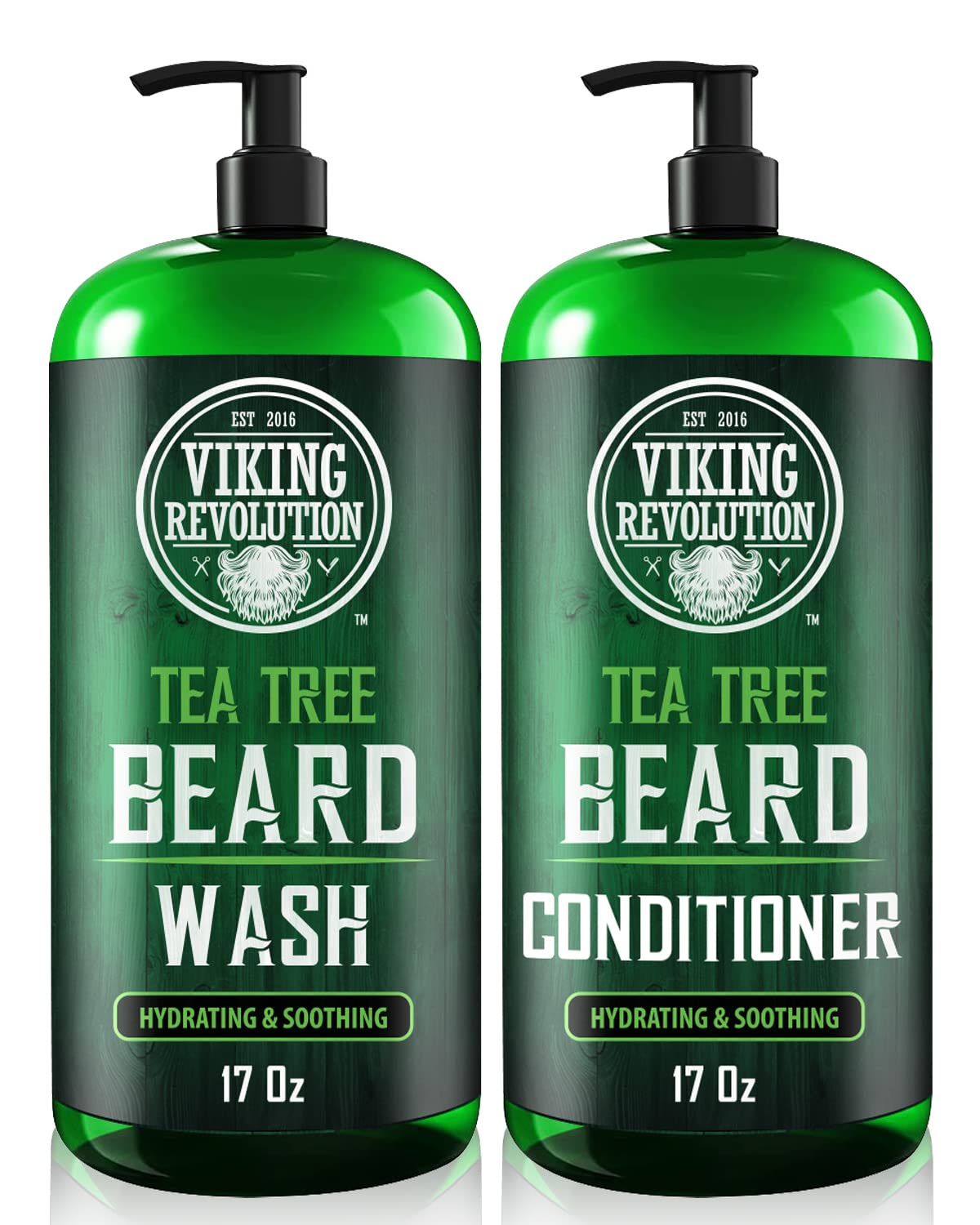 Viking Revolution lavage barbe huile d’arbre à thé: nettoyage en profondeur et fraîcheur durable.