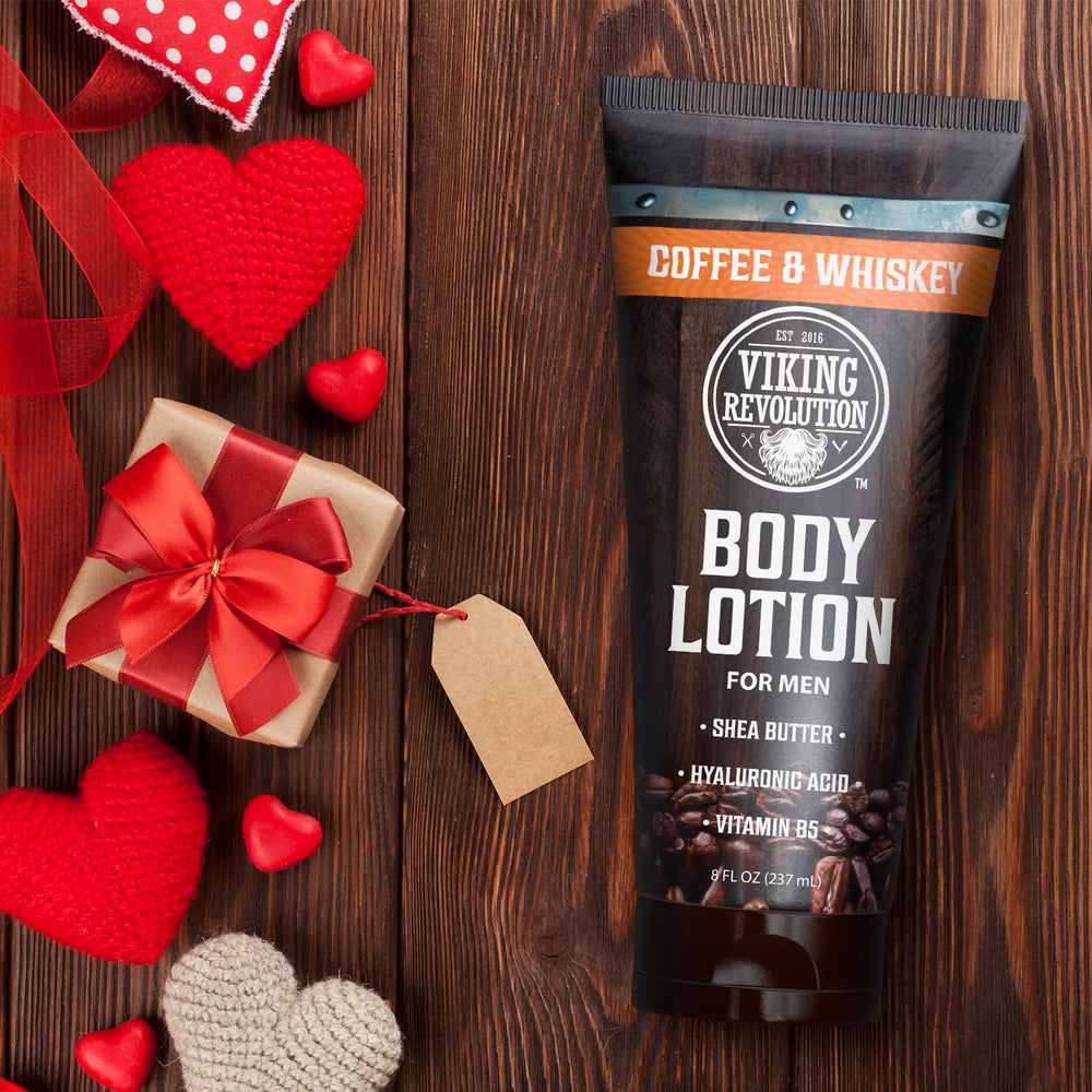Lotion Viking Revolution avec absorption rapide pour peau sèche et confort.