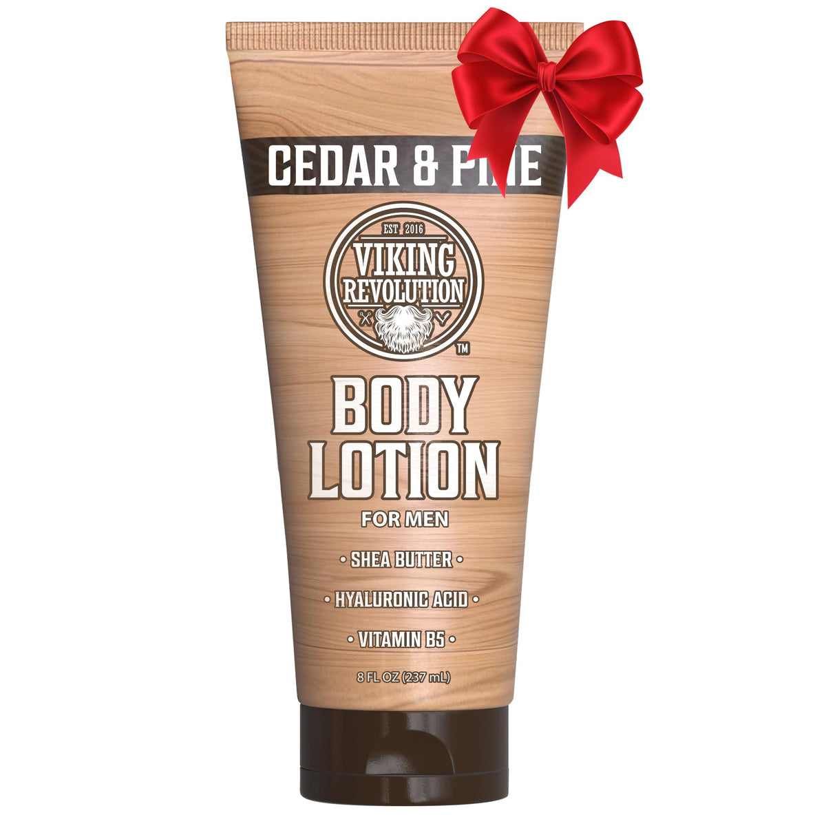 Lotion pour le corps Viking Revolution pour homme, bouteille cedre-pin, hydratation pour peau sèche.
