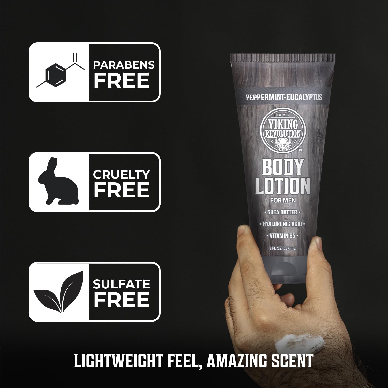 Emballage robuste de la lotion Viking Revolution pour routines quotidiennes