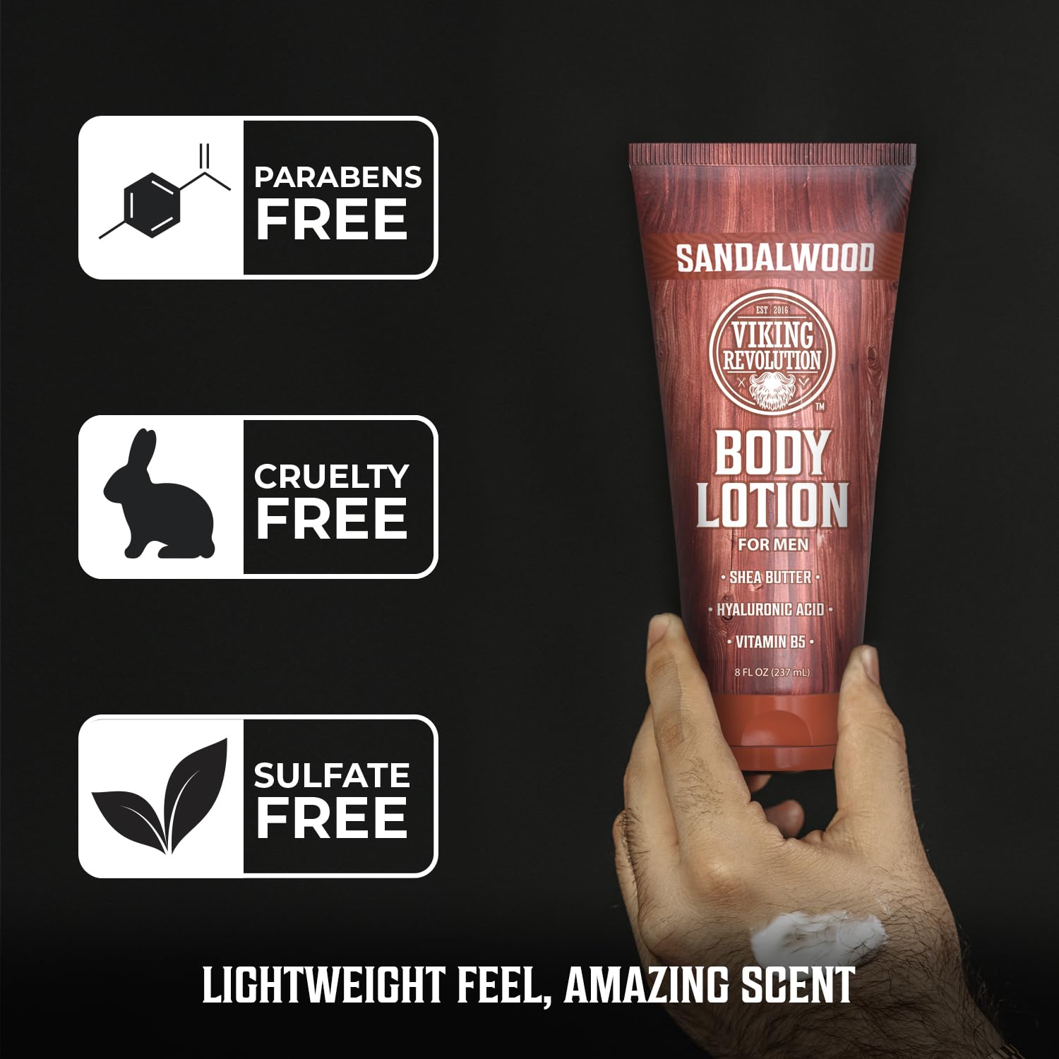 Lotion Viking Revolution au beurre de karité, soin nourrissant sans film gras