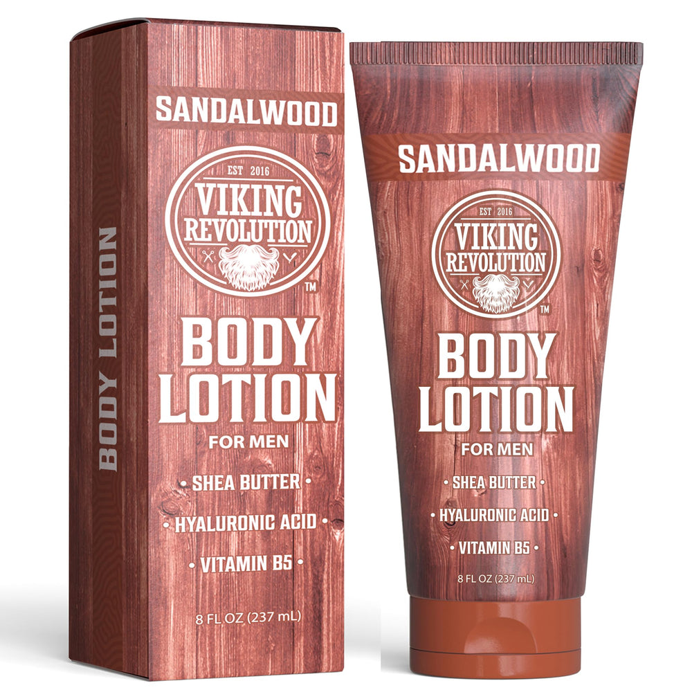 Lotion Viking Revolution utilisation quotidienne après douche pour peau hydratée