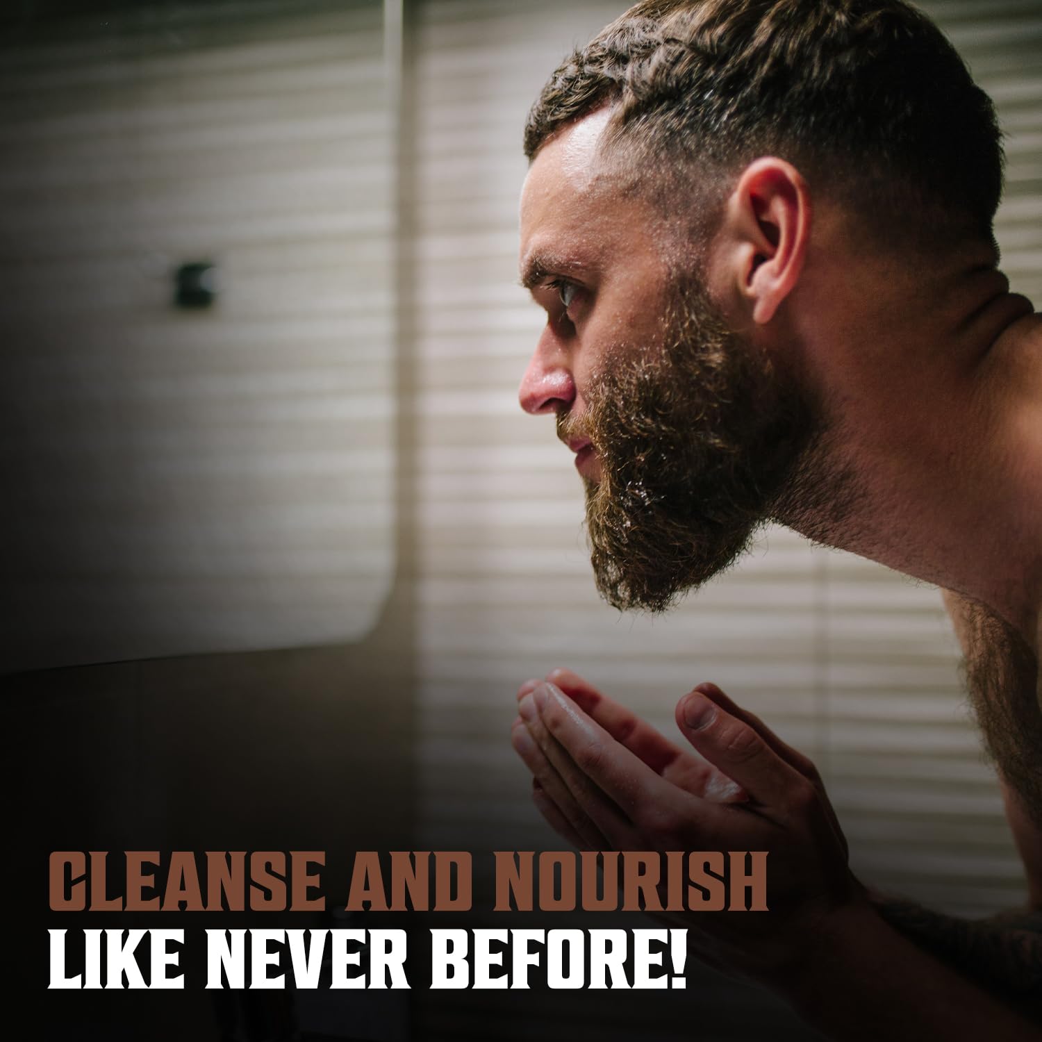 Parfum doux de santal émanant du shampooing Viking Revolution pendant l’application.