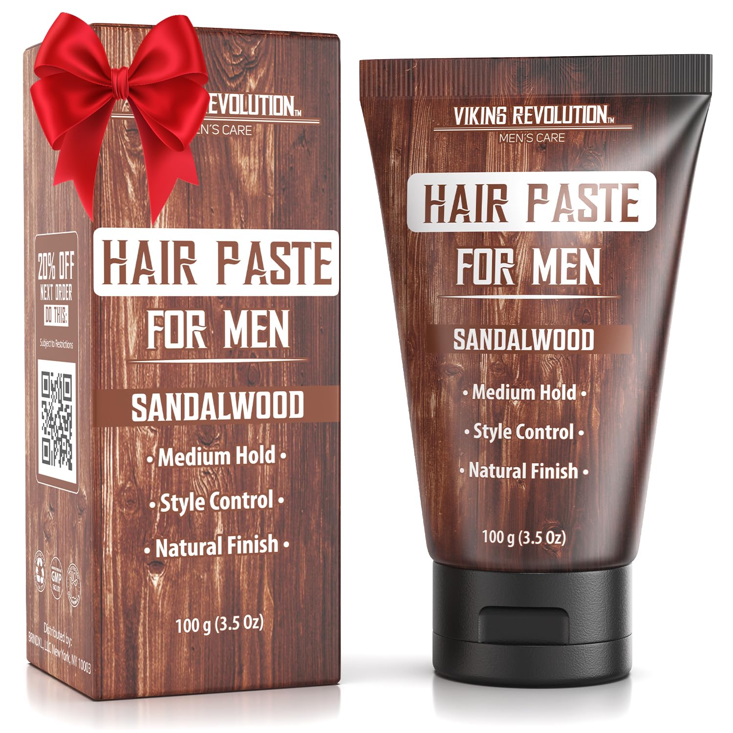 Viking Revolution Pâte Cheveux Homme – pot santal, maintien fiable tout au long de la journée.