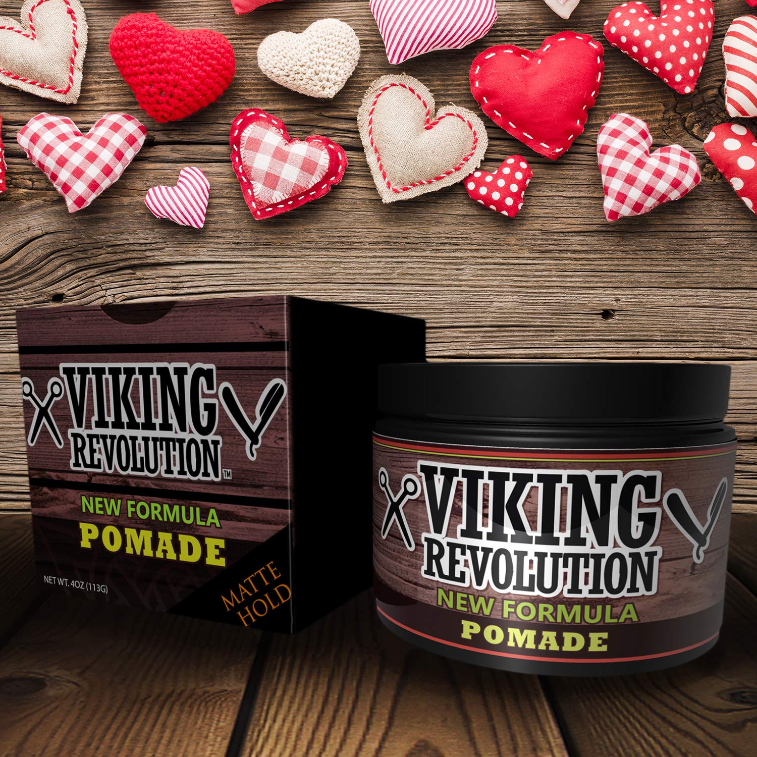 Avant et après avec Viking Revolution pour un aspect structuré.