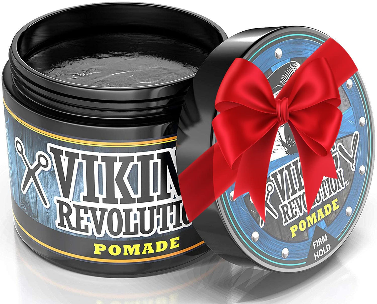 Pomade Viking Revolution pour homme: tenue ferme et brillance élevée, look soigné.