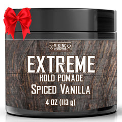 Viking Revolution Pomade Vanille Épicée — flacon élégant offrant une tenue longue durée.