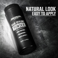 Finition mate naturelle avec la poudre Viking Revolution cheveux.