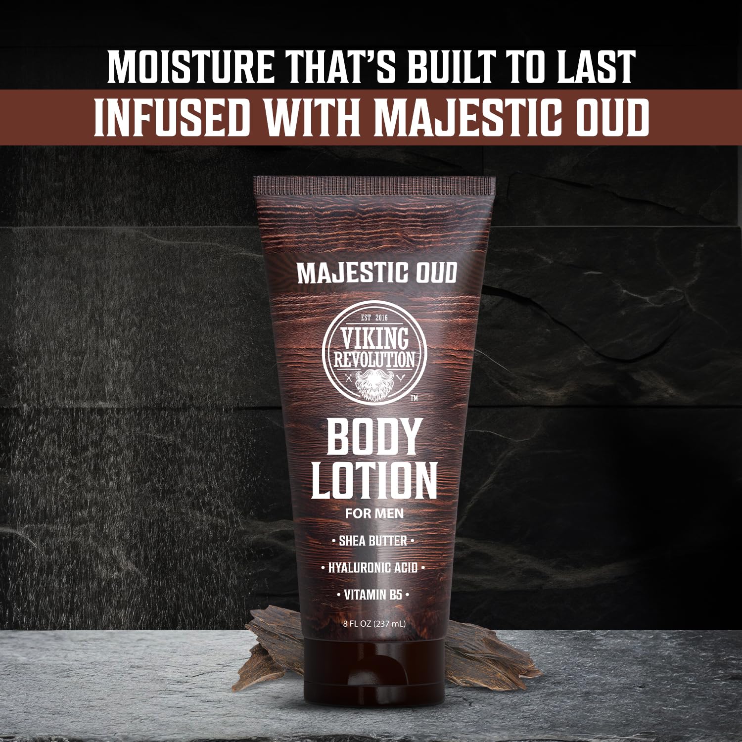 Routine quotidienne de soin masculine avec Oud Viking Revolution.