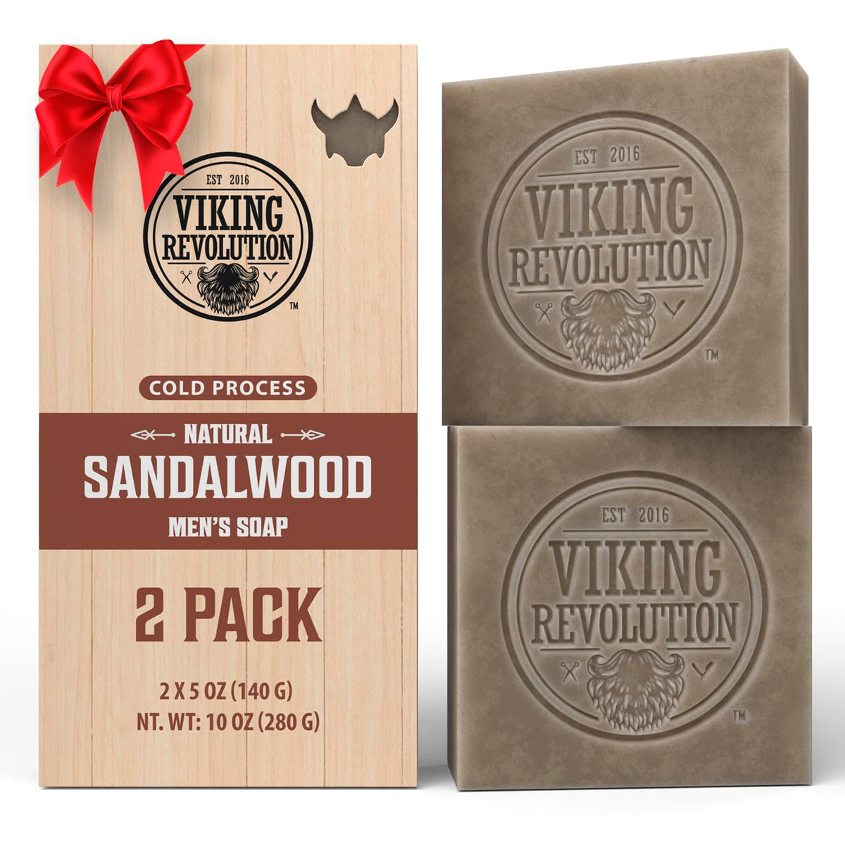 Savon santal Viking Revolution, parfum boisé, douche relaxante.