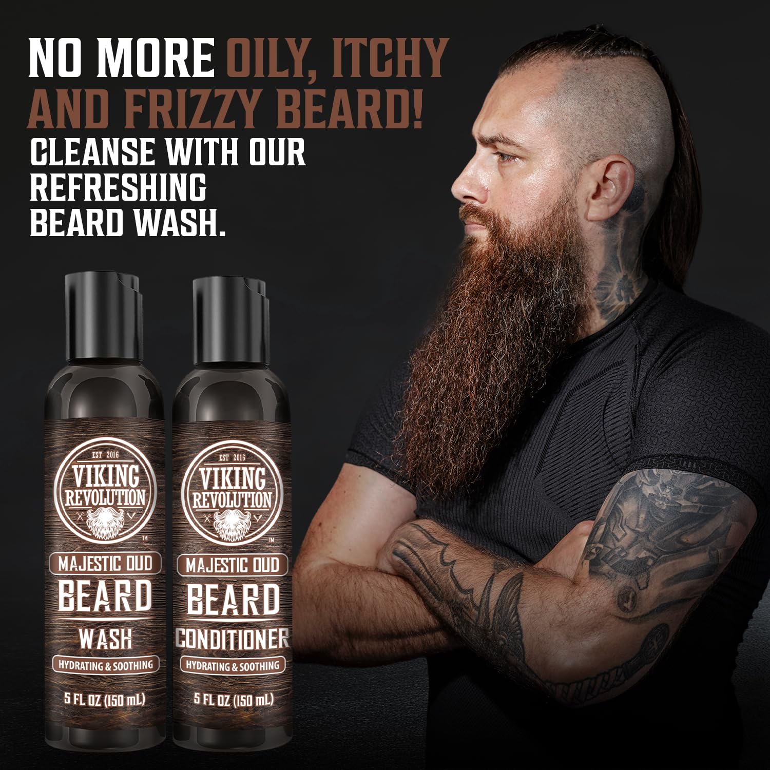 Set entretien barbe 5oz Oud Majestueux prêt pour cadeau pratique