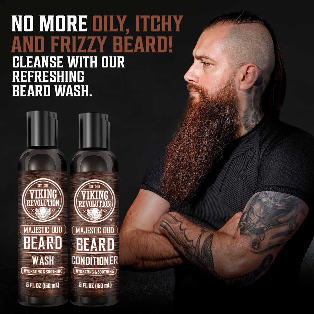 Set entretien barbe 5oz Oud Majestueux prêt pour cadeau pratique