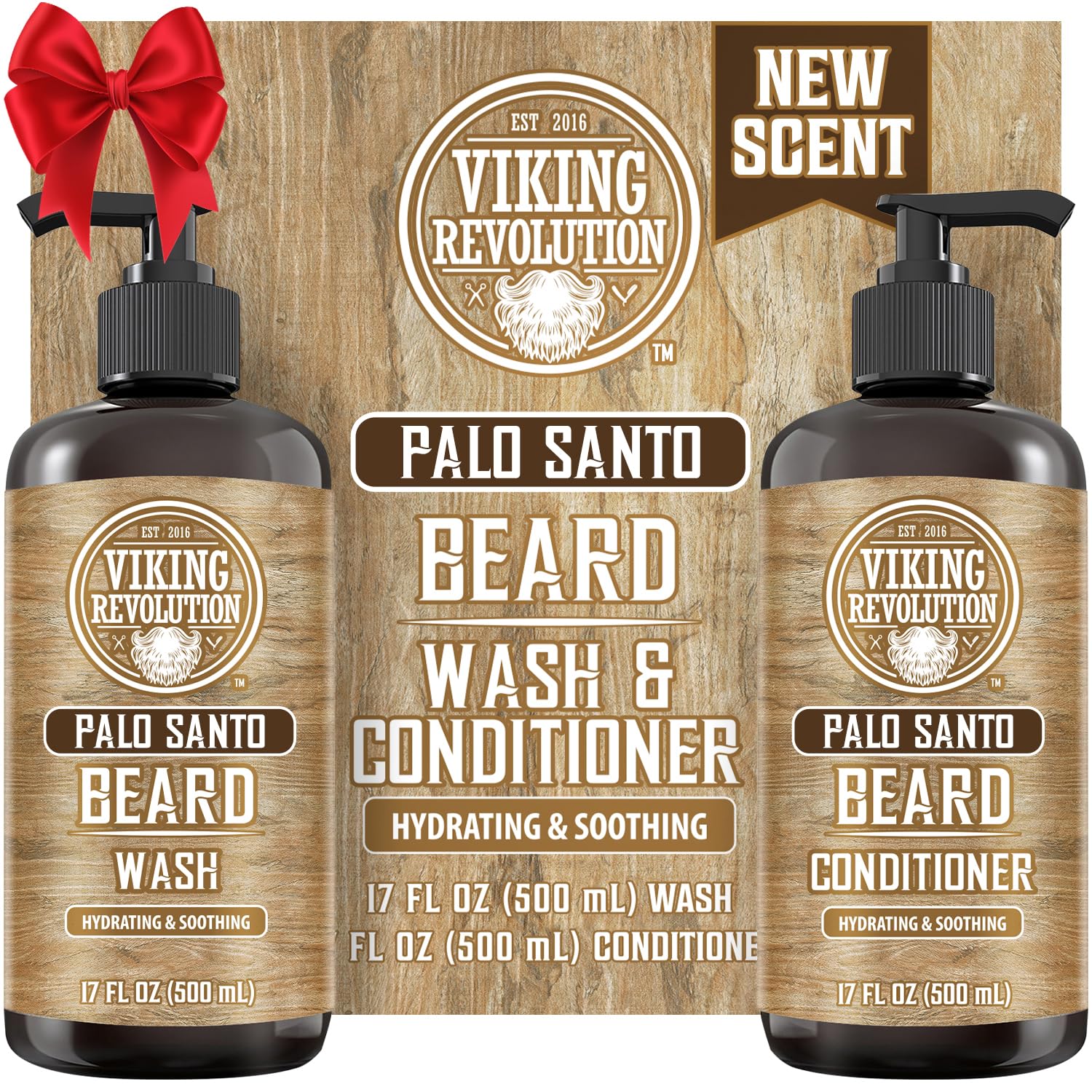 Shampoing barbe Viking Revolution Palo Santo, nettoyage en profondeur et douceur.