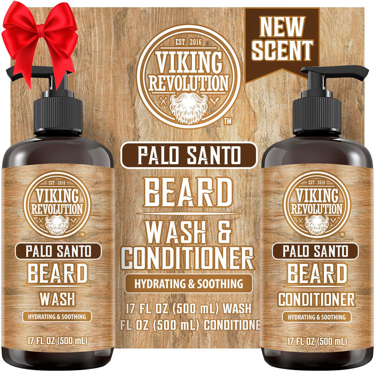 Shampoing barbe Viking Revolution Palo Santo, nettoyage en profondeur et douceur.