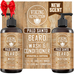 Shampoing barbe Viking Revolution Palo Santo, nettoyage en profondeur et douceur.