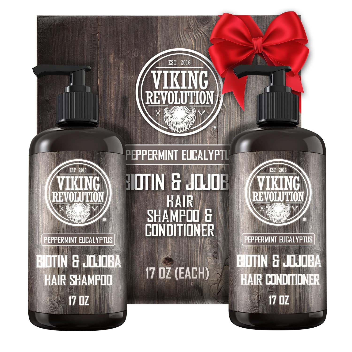 Viking Revolution Shampoing Biotine Eucalyptus – bouteille prête pour une chevelure propre et rafraîchie