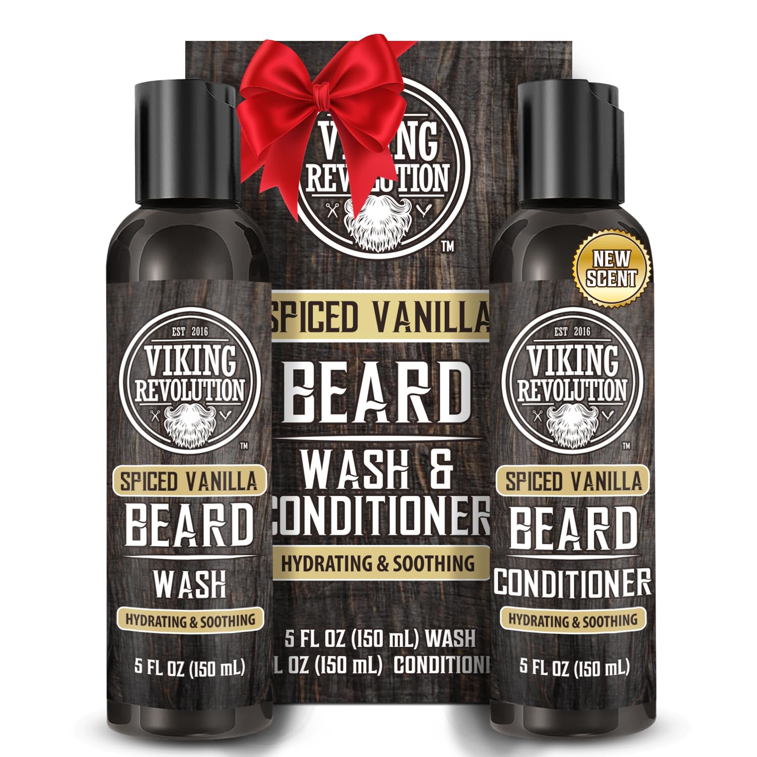 Shampooing-barbe Viking Revolution à l'argan et jojoba, nettoie et hydrate la barbe.