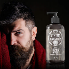 Viking Revolution shampooing-barbe-détails – montre textures et application