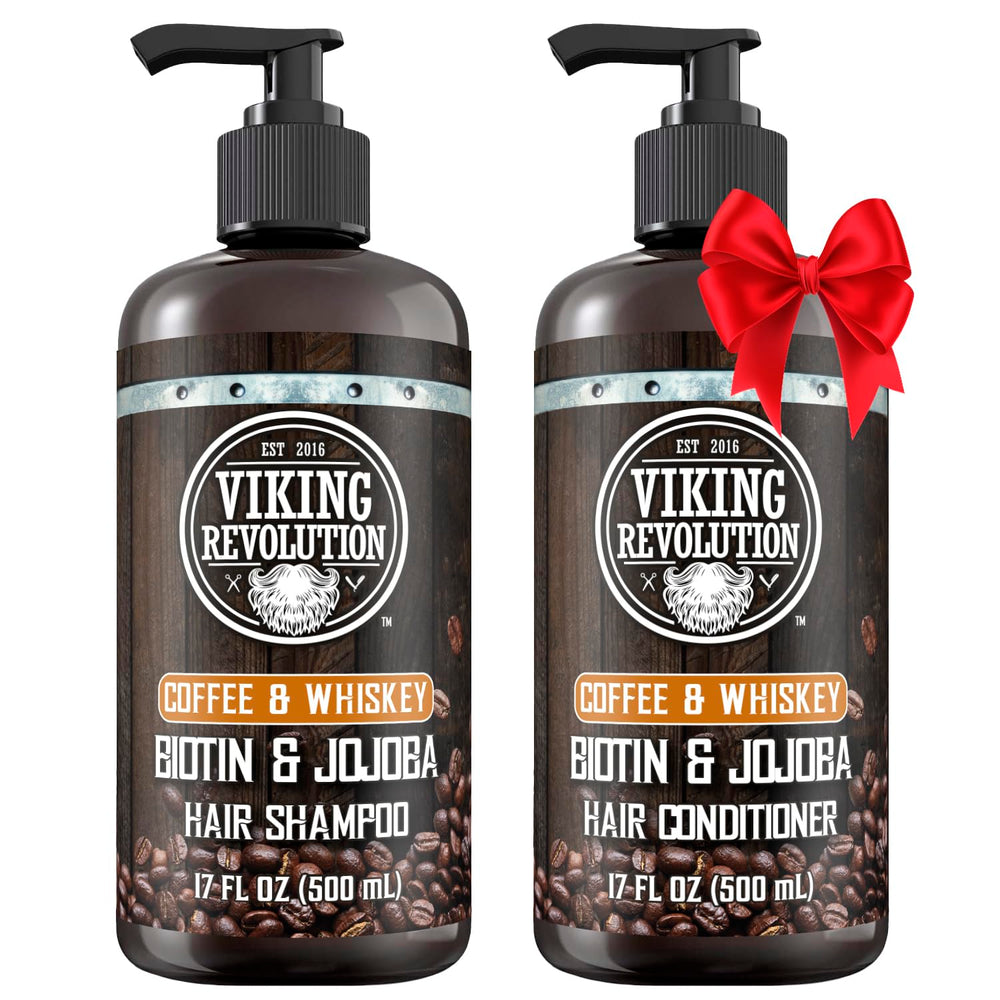 Viking Revolution shampoing Café Whisky pour hommes – revitalise les cheveux en douceur.