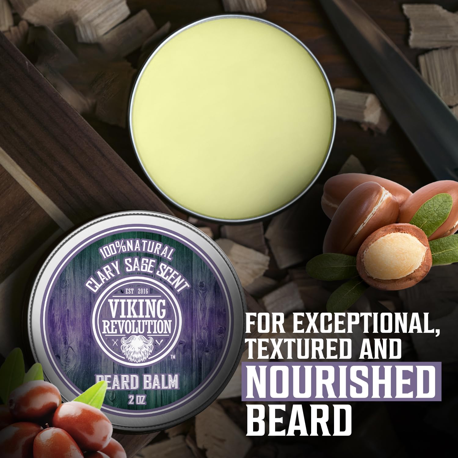 Soin barbe quotidien Viking Revolution, texture légère et confort durable.