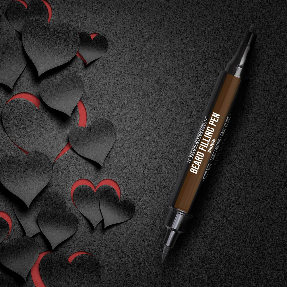 Stylo barbe Viking Revolution: applicateur et pinceau pour une coloration précise.