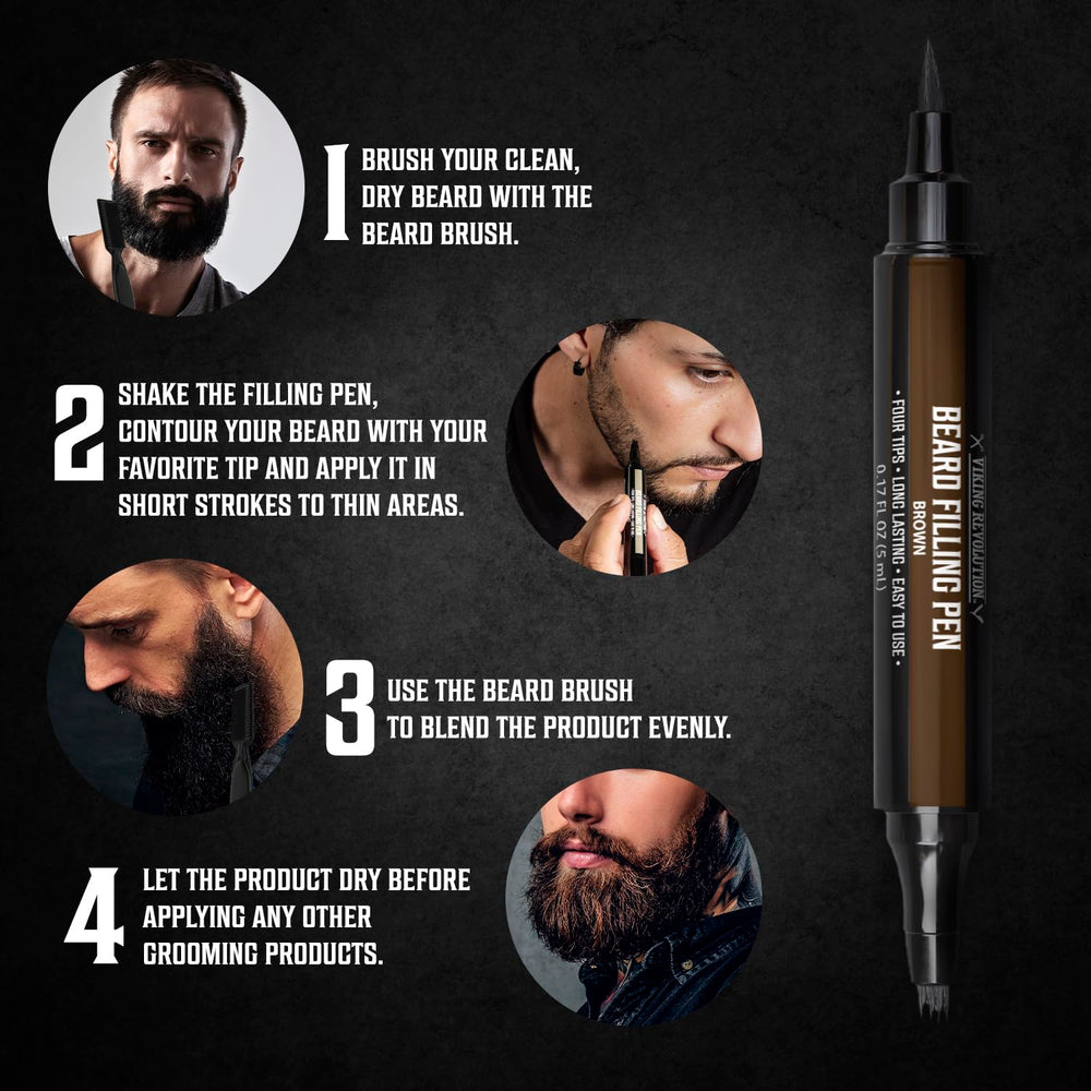 Stylo barbe Viking Revolution: tenue longue durée malgré chaleur et activité.