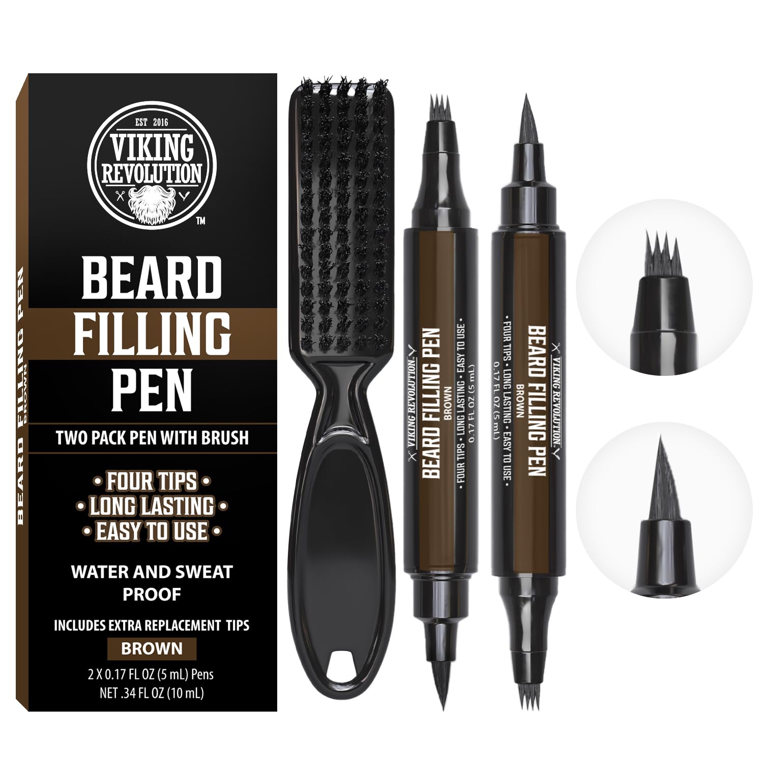 Stylo barbe Viking Revolution: usage quotidien rapide pour un look soigné.
