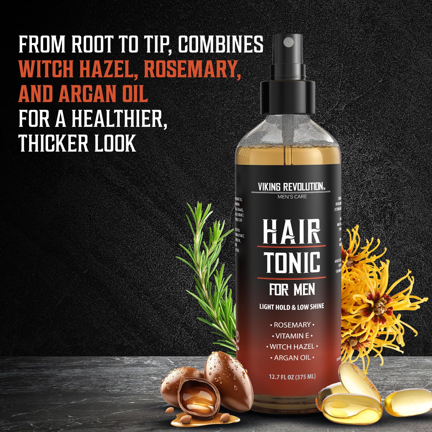Viking Revolution Tonic Cheveux Homme — romarin, texture naturelle et coiffage facilité.