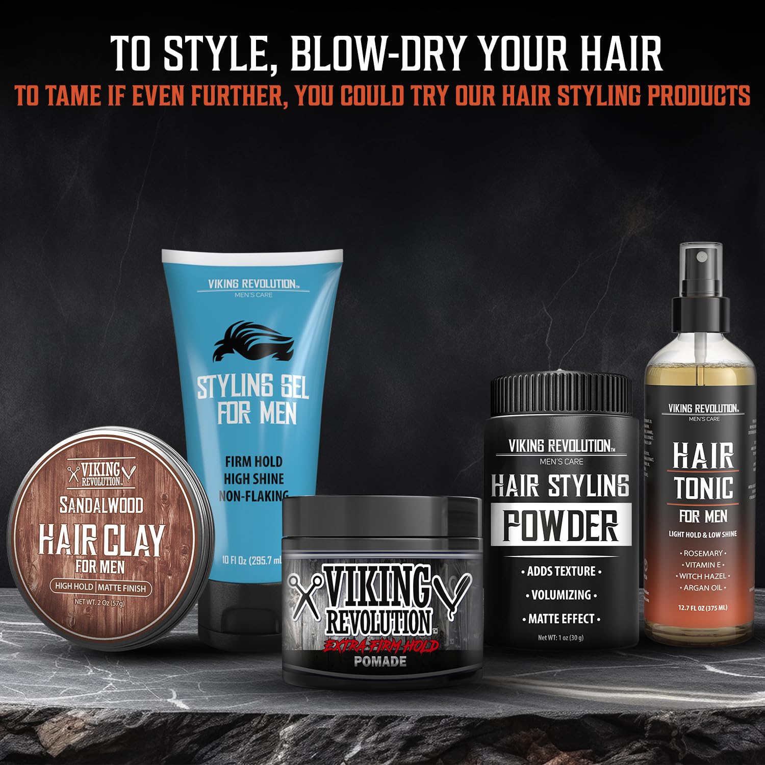 Viking Revolution Tonic Cheveux Homme — volume et texture pour une apparence dense.