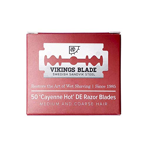 Lames semi-agressives Vikings Blade offrant contrôle et confort lors du rasage.
