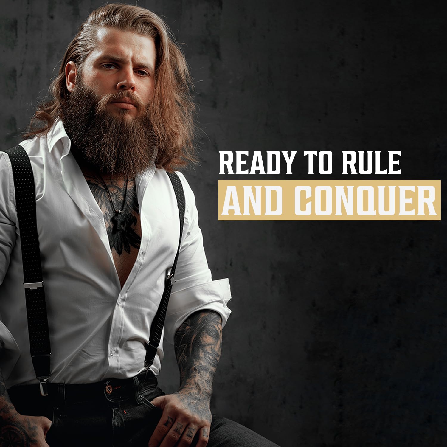 Conditionneur Viking Revolution avec ingrédients naturels rend barbe douce et entretenue.
