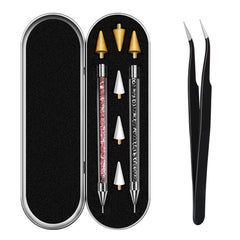 Pince Vikerer pour strass à pointe double, précision accrue.
