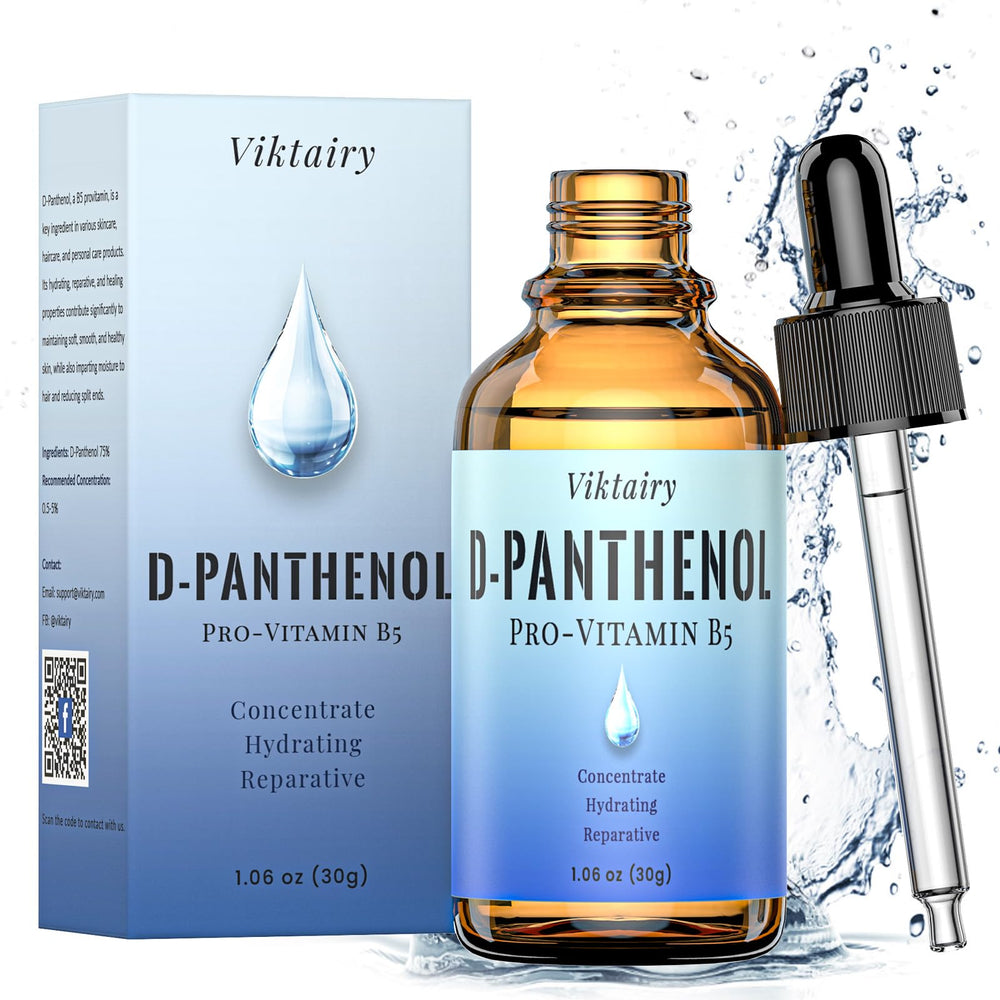 Flacon Viktairy D-Panthenol: hydratation profonde pour la peau.